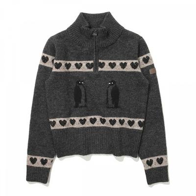 Hart Penguin Half Zip Sweater  Charcoal 