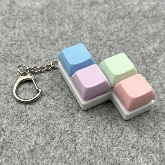 Barevné klávesnicové fidget hračky Mechanické tlačítko Klávesnice Clicker Klíčenka Kreativní dekompresní hračka pro dospělé Úleva od pracovního stresu a úzkosti