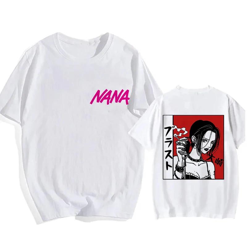 Nana Osaki Goth Manga T-Shirt Herren Damen Lustiges T-Shirt Schwarze Steine Grafik Tops Mode Hip Hop Y2k T-Shirt Streetwear Kleidung