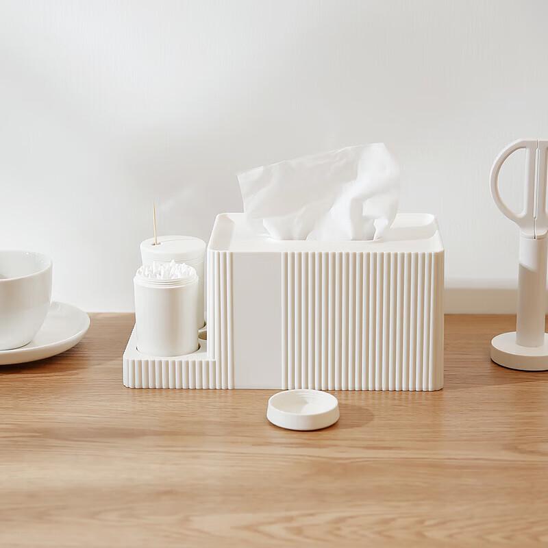 Multi-functional Desktop Tissue Box with Storage