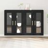 Wall Cabinets 2 pcs Black Oak Effect 69.5 x 34 x 90 cm