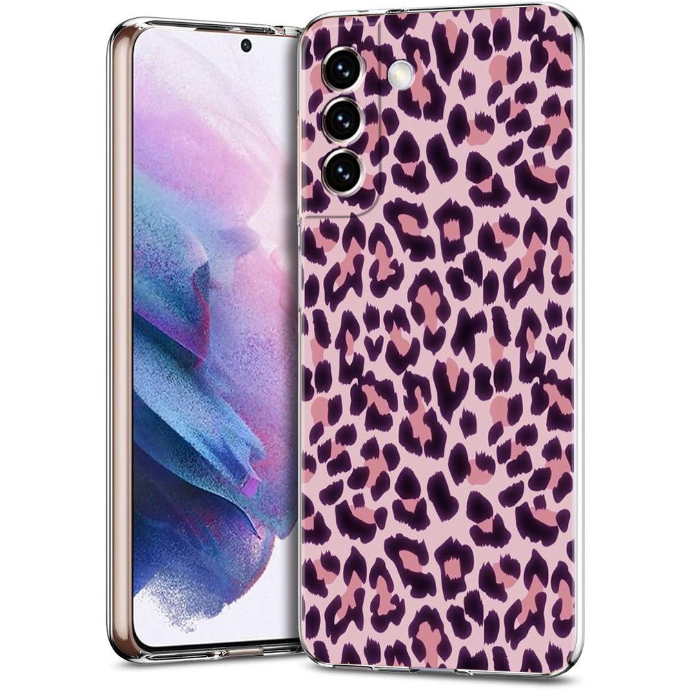Phone Case For Samsung Galaxy S24 Ultra S23 FE S22 S20 S21 5G S10 S9 Plus S10E S8 Silicone Clear Leopard Cheetah Print Cover