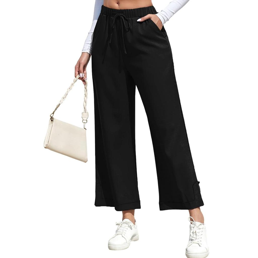 Pantalon ample décontracté et tendance de couleur pour femme