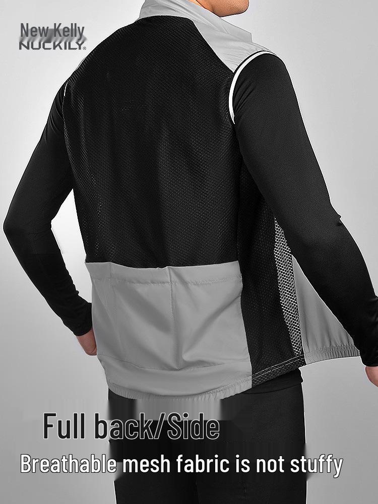 Men's and Women's Windproof Cycling Vest – Breathable, Lightweight, Sleeveless for Spring/Summer