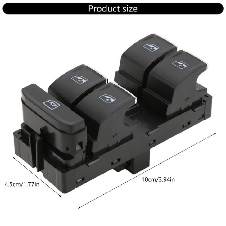 Reliable Replacements Window Switch with Short Circuit Protection ABS Power Window Switch Replaces 5G0959857E for Car 