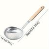 Handle Stainless Mesh Wooden Steel Colander Food Filter Spoon Noodle Drainer Jiaozi Flour Sieve Chafing Dish Skimmer Kitchen Accessories