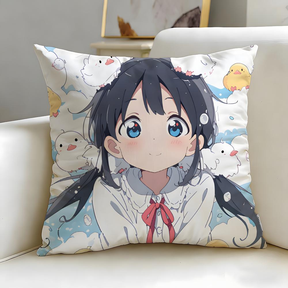 classic anime Tamako Market Cushion Cover Soft & Easy-Wash Pillow Case – Versatile for Couch, Bed, Travel and Office