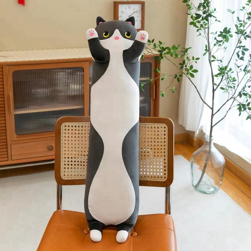 Giant Size Long Soft Pillow Cushion Cat Plush Toys Stuffed Popular Birthday Gifts Girls