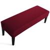 Jacquard Piano Chair Cover Stretch Jacquard Dining Bench Covers Rectangular Solid Color Thickened Stool Seat Cover 1PC