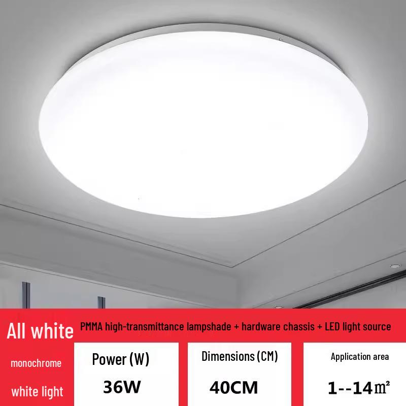 Super Bright LED Ceiling Light for Living Room, Bedroom, Kitchen, Stairway & Balcony - Simple Round Design