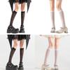 Sheer Knee High Socks for Women Girls Stretchy Silk Stockings Student Girls Stockings Tube Socks Nylons Calf Socks