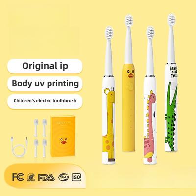 Children's Electric Toothbrush Sonic Toothbrush Soft Bristle Waterproof Smart Children's Toothbrush Boys and Girls Usb Charging Brush Head