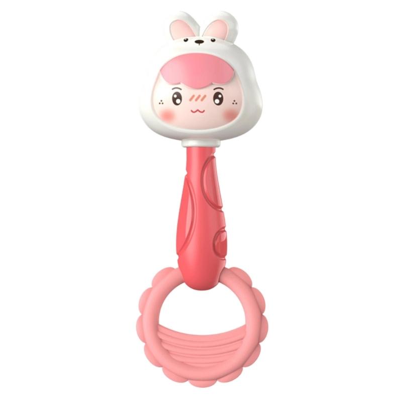 Handheld Shaker Toy for Infant Cartoon Dinosaur Newborns Gift Fun Activity Baby Shaker for 0-12 Month Baby Grasp Toy