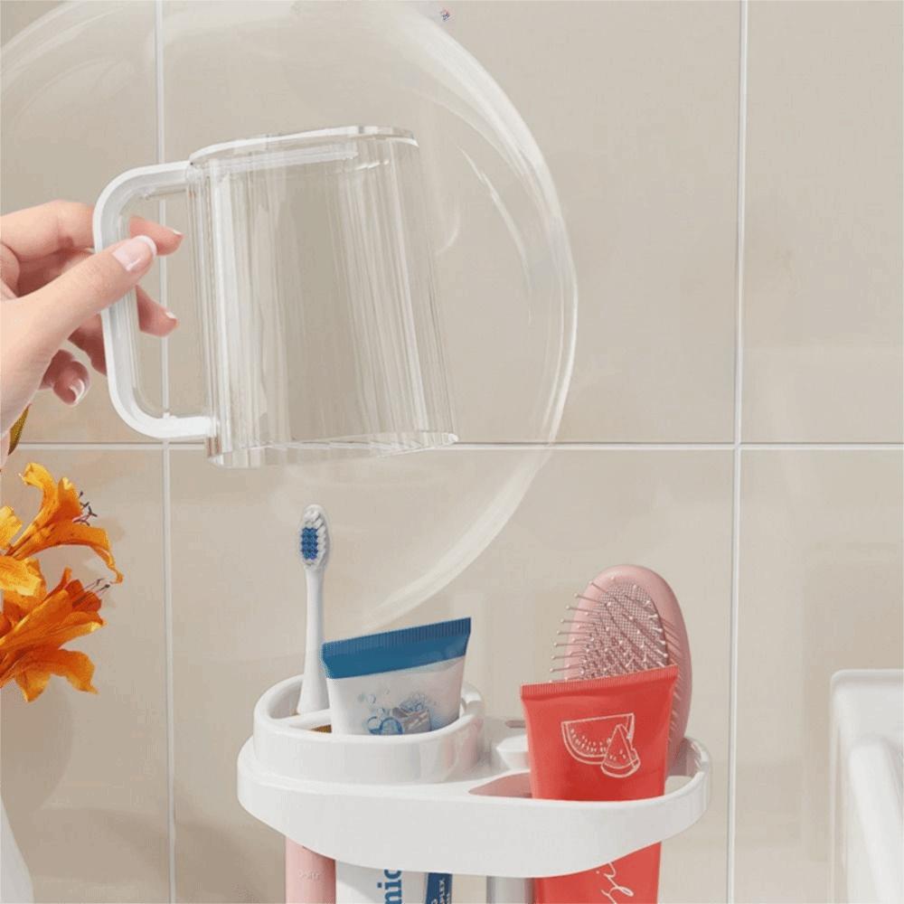 Large Capacity Toothbrush Holder Adjustable Cup Storage Rack Toothpaste Storage Rack  Hotel
