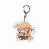 Demon Slayer Anime Acrylic Transparent Keychain Cute Accessories Food Theme Pendant Charm Decor Gift Fans Collection for Carry Mini Lightweight