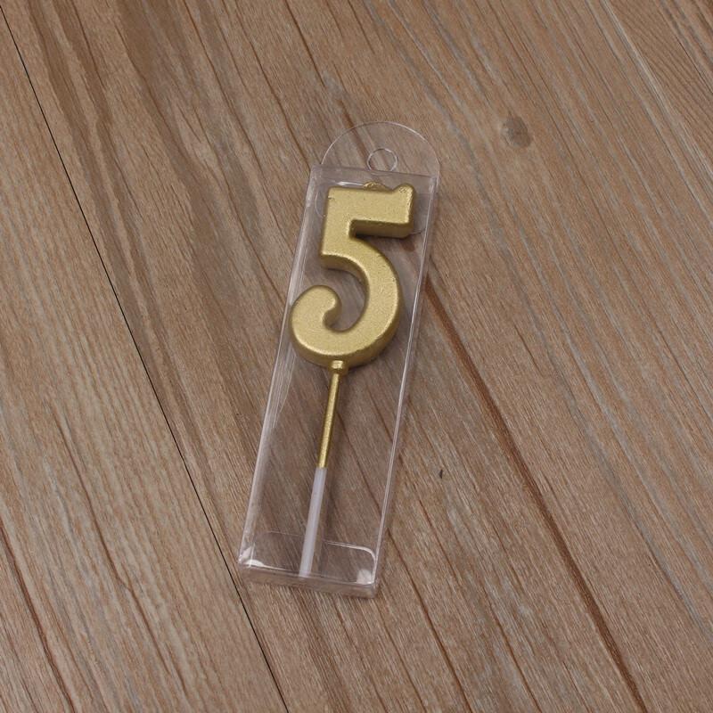 Golden Number Birthday Candle