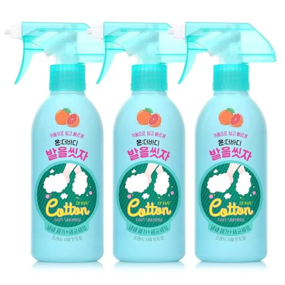 LG ON THE BODY Foot Care Shampoo 385ml x 3 Pack - Fresh Grapefruit Mint Scent