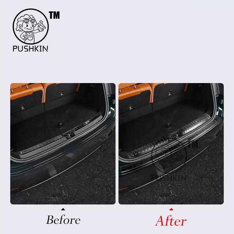 For AITO M9 2025 2026 Car threshold Rear Bumper Boot Guard Cover Trunk Plate Trim Protector Decoration Accessories Sticker