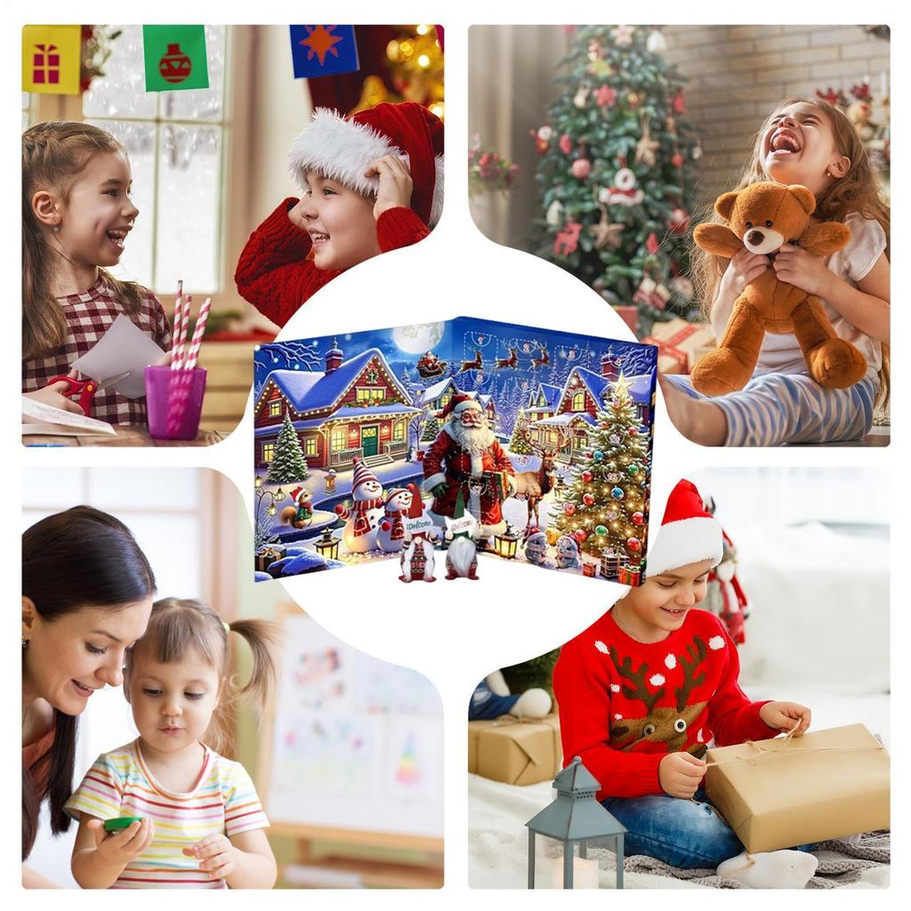 24 Days Countdown To Christmas Surprise Gift Box 2025 Christmas Dwarf Gnome Dolls Toys for Desktop Christmas Decoration