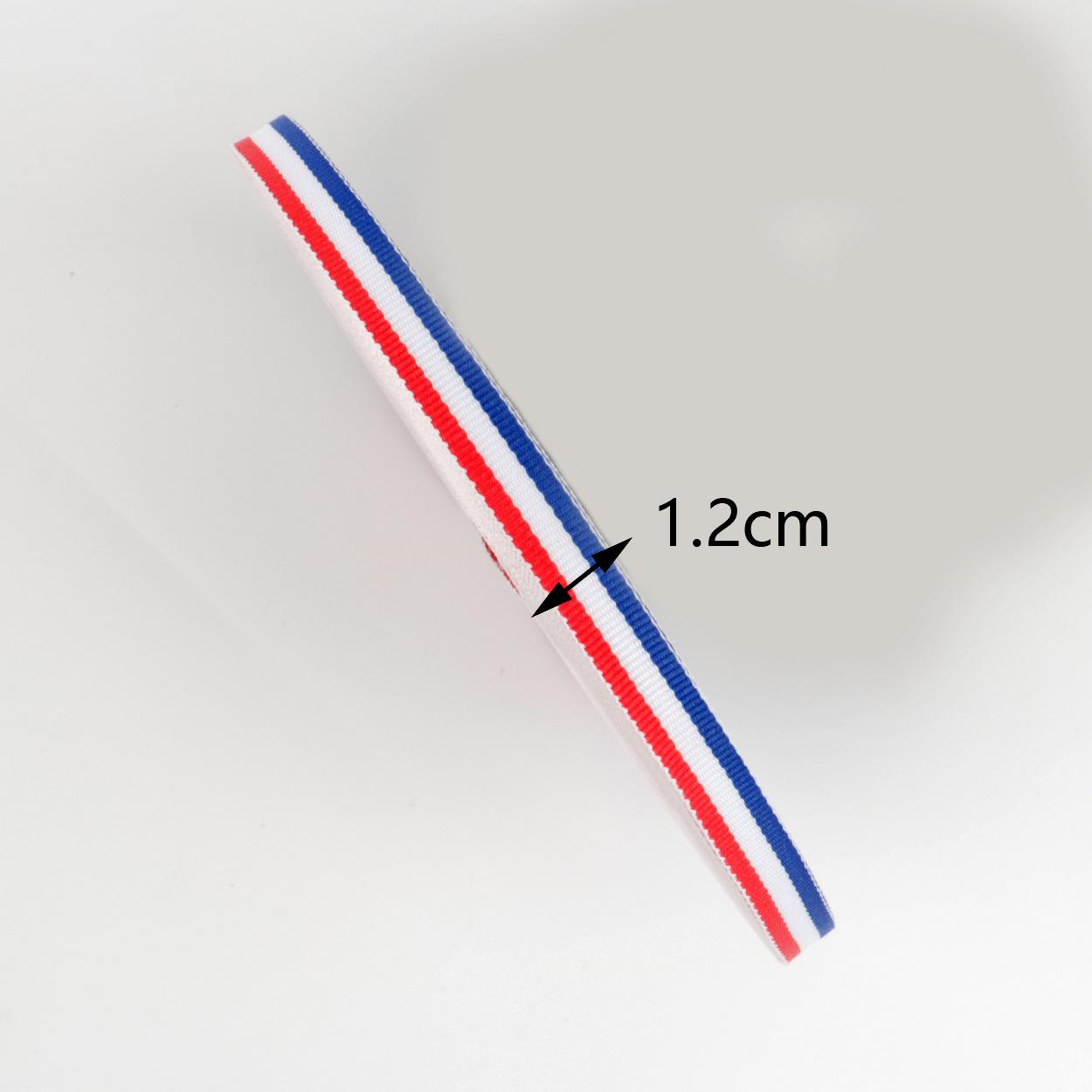 

Лента красного, белого и синего цвета своими руками. Трехцветная цветная лента для бутонов. Темно-синяя лента ручной работы. 1.2cm