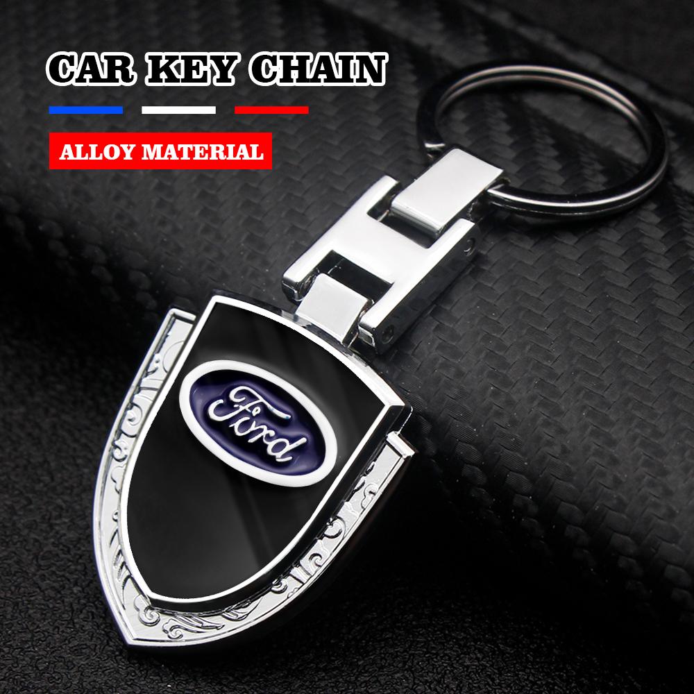 PYZJ2 Car Logo Keychain Shield Keychain Style For Ford Mustang Focus3 2 Transit Ecosport Edge Fiesta Escape Kuga Mondeo Fusion Keychai