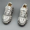 New Designer Vintage Unique Men's All Match Platform Causal Shoes Male Flats Moccasins Walking Clunky Sneakers