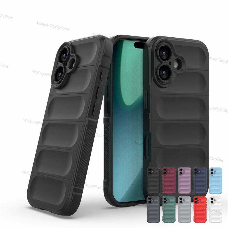 For iPhone 17 Case For iPhone 17 Air iPhone 17 Pro Max Cover Funda Shockproof Anti-fingerprint Protective TPU Phone Back Cover