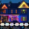 Outdoor Smart Waterproof Eaves Lights with Remote and App Control Diy Light for Daily and Festival Christmas Party Holiday Decor
