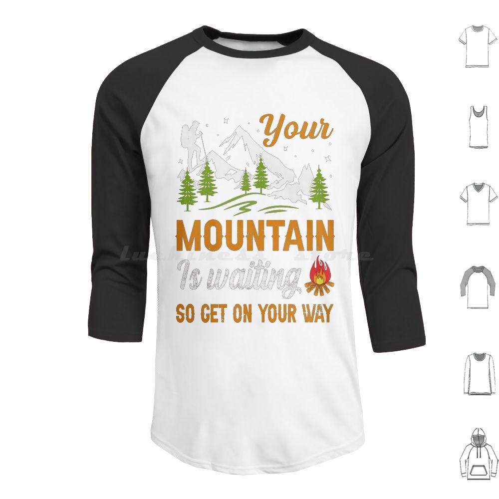 Adventure Life Hoodie Cotton Long Sleeve Emblem Text Logo Monochrome Black Monochrome Photography Travel Recreation
