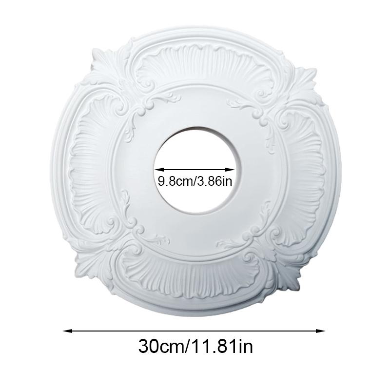 

1 шт. Розетка для стелі Classica кремового кольору, європейський стельовий медальйон із поліуретану, легкий, 31,5 см/33 см/30 см/25 см