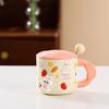 Cartoon Ceramic Cup with Magnetic Dolls Large Capacity High Temperature Resistance Mug Opening Small Gift Water Cup Small Animal Cup