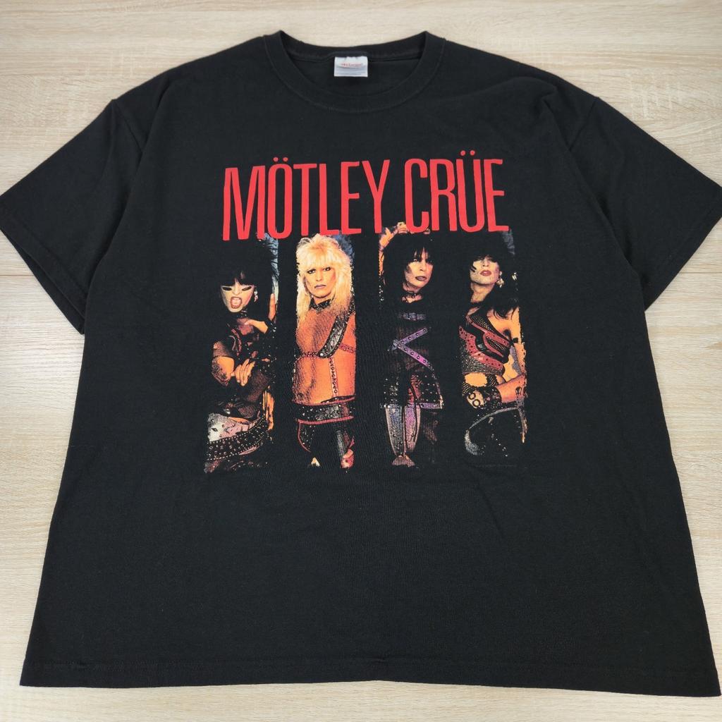 Y2K Men's XL Hanes Heavyweight Motley Crue Shout At The Devil Double Sided Shirt Unisex T-Shirt