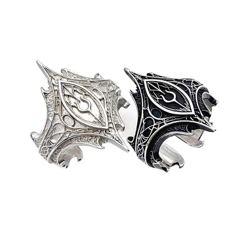 Vintage Personalized Irregular Pattern Gothic Style Open Ring Men Women Jewelry Party Accessries Gift