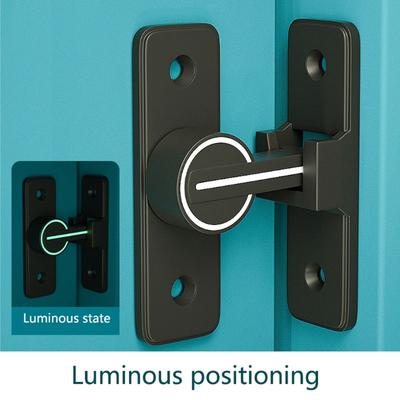 Keyless Twist Locks Zinc Alloy Rotate Bolt Lock 90/180 Degree Gate Latches Privacy Catch Latch Luminous Door Hardware Gate Lock