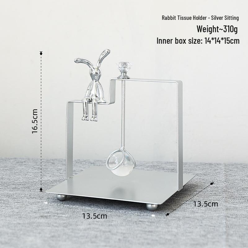 Nordic Stainless Steel Square Napkin Holder for Table or Restaurant