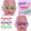 Girl Toys 3 Pairs Doll Glasses Doll Eyeglasses Miniature Plastic Glasses Round Glasses Frame Mini Glasses for 18 Inches Dolls Toy