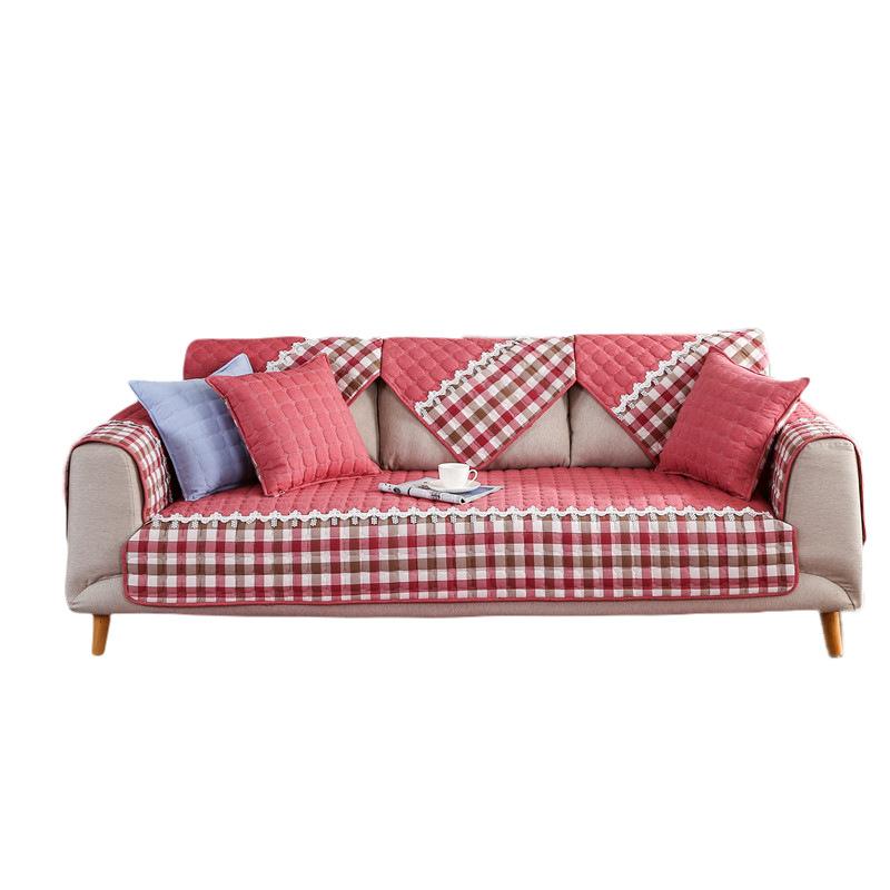 Washed Cotton Modular Sofa Cushion, Simple Modern Anti-slip Cushion Cover, Universal for All Seasons