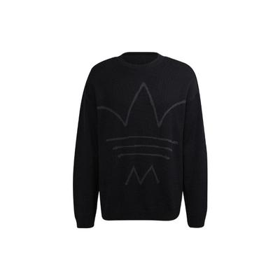 Pull Tricot Broderie Géométrique Originals Crew Homme Tops Noir H11501