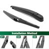 Scheibenwischer 14" Heckwischerblatt & Arm Set Kit Für Mazda CX-9 CX9 MK2 2016 - 2023 Windschutzscheibe Heckklappenfenster Bürste