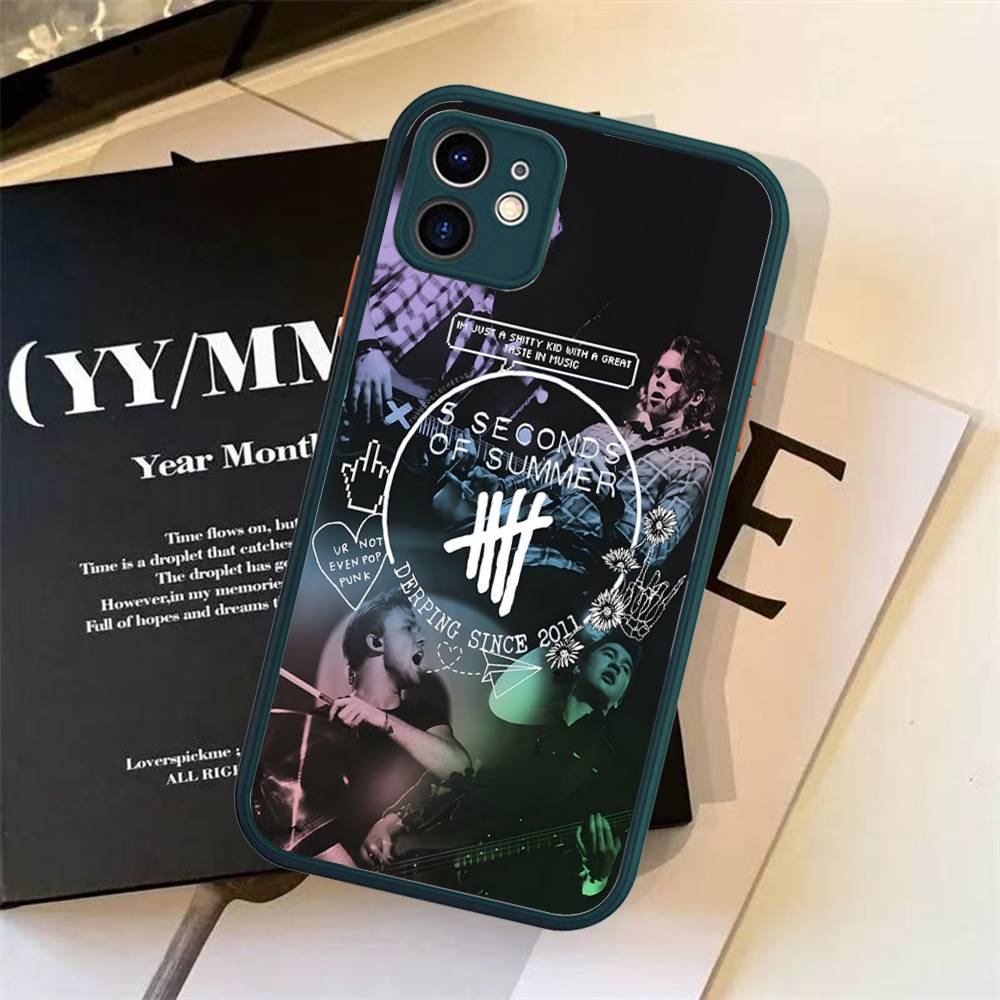 Seconds-of-Summers-5SOS Phone Case For IPhone 16 15 14 13 12 11 Pro Max XS Max X Plus Matte Shockproof Cover