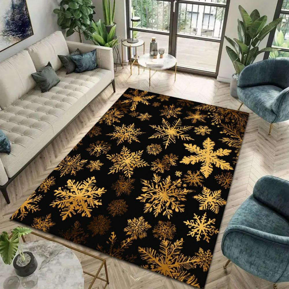 

Christmas Tree Patterned NonSlip Floor Mat for Living Room Bedroom Decor Modern Holiday Carpet Washable Rug Red Festive Home 40x60cm