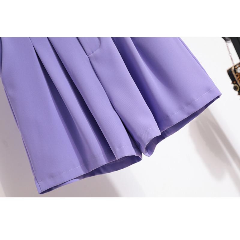 Dimanaf 2025 Plus Size Shorts Summer Women Solid Loose High Waist Casual Short Pants Basic New