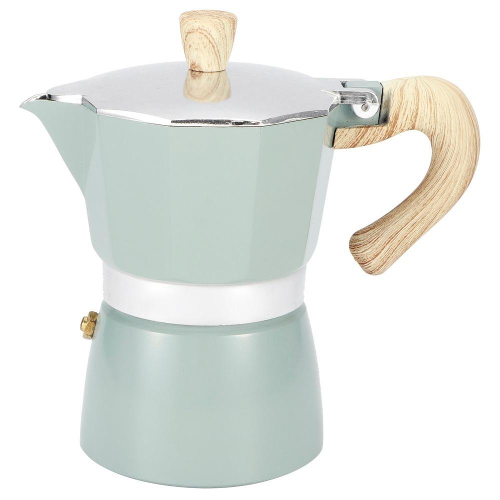 Durable Aluminium Stovetop Coffee Maker Octagonal 150ML Moka Pot Portable 3 Cup Coffee Pot Italian Coffee