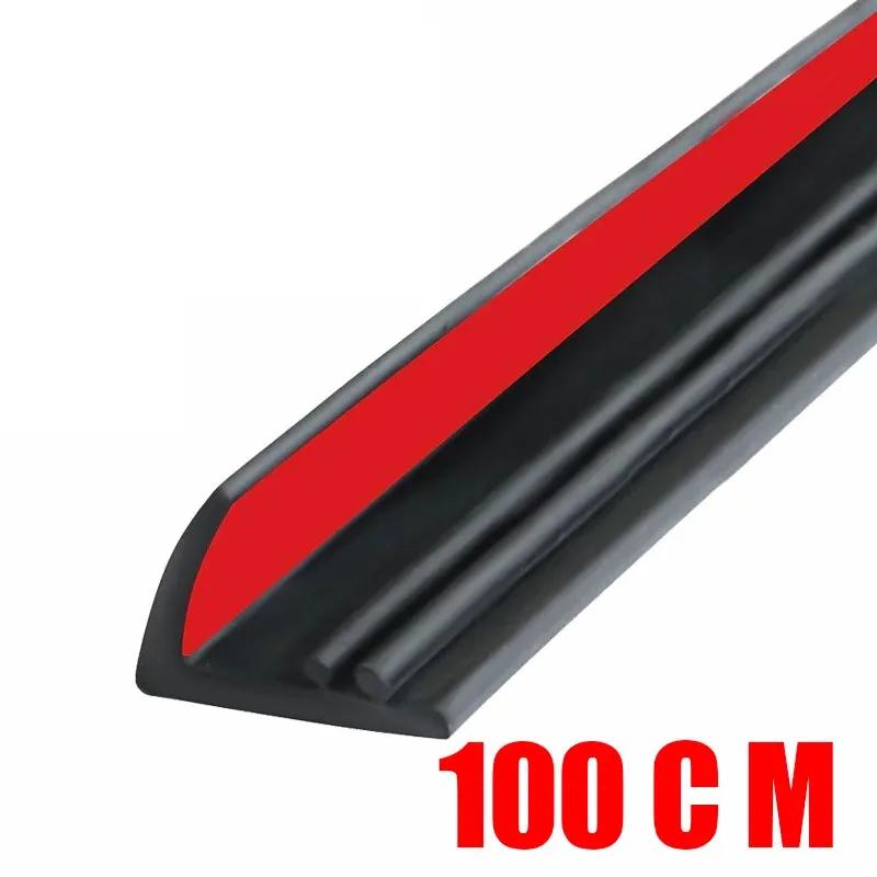 Car Side Window Seal Strip Rubber Auto Window Gap Filler Protector Strips Noise Insulation 7-Shaped Seal Sticker Strip