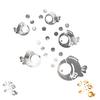 3D Fish Wall Sticker Home Decor Art Mural DIY for Living Room Acrylic Crystal Bathroom Mirror Stickers, L, Silver