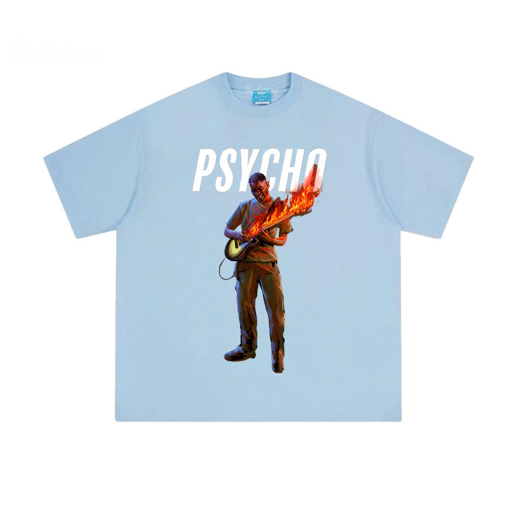 Psycho In The Fire Tee 2026 New Dave Casual T-shirt Graphic Printing Tshirt Short Sleeve Summer 100% Cotton Round Harajuku TEE