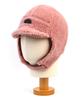 Yunibeosyeolkemiseuteuli Short Brim Pink Fleece Earflap Cap