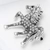 Rhinestone Horse Brooch for Women Animal Lapel Pins Party Accessories New Year Gifts