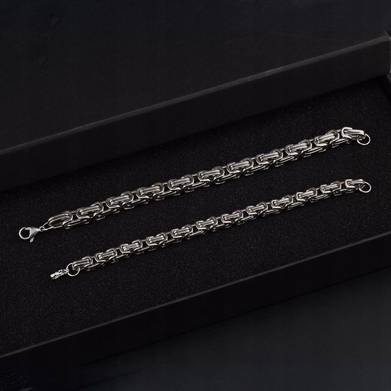 Silver Men' Bracelet THICK 18cm ROYAL Byzantine Weave