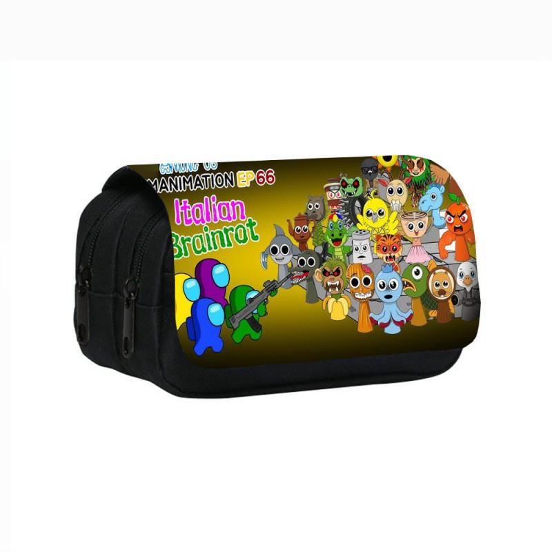 Tung Tung Tung Sahur Game Character Print Student Bag Stationery